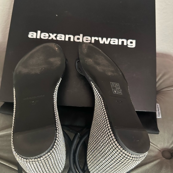 ALEXANDER WANG, Dahlia Crystal Embellished Wedge Heel Sandals, size 40 - Picture 4 of 9